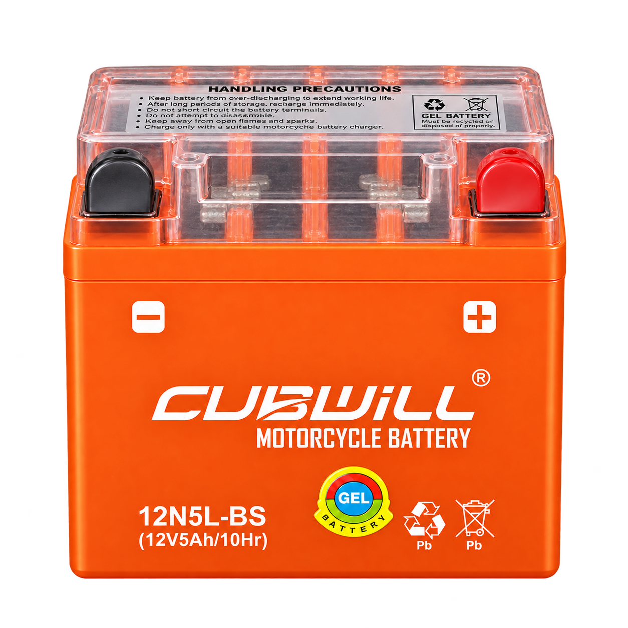 CUBWILL 12N5L-BS GEL motorcycle battery