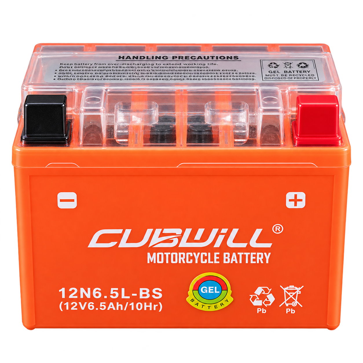 CUBWILL 12N6.5L-BS GEL motorcycle battery